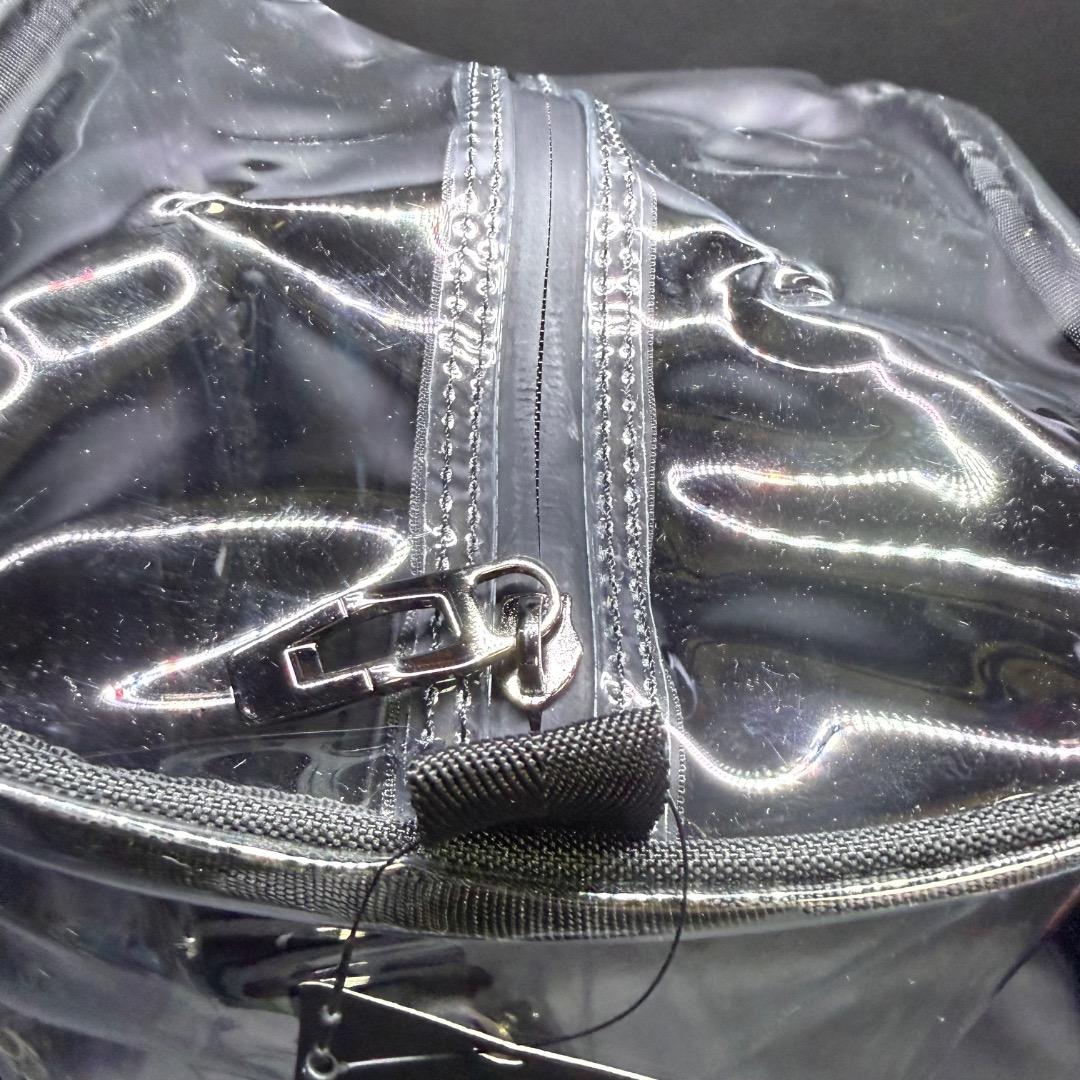 ◉Bc右1011 未使用保管品 ゴルフ キャディバッグ フード 透明 エナメル