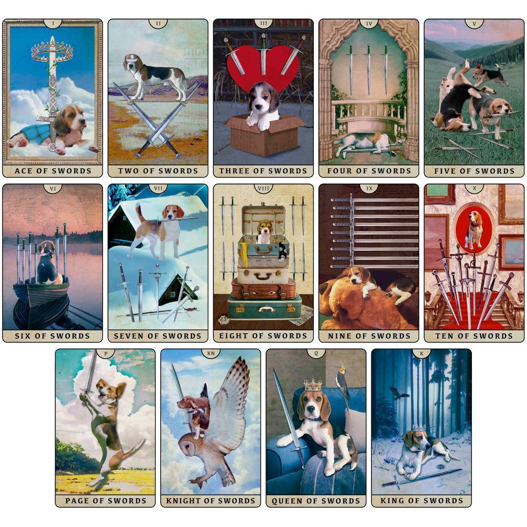 【正規品タロットカード】ビーグル犬好きさん必見✨超キュートなビーグル犬のデッキ