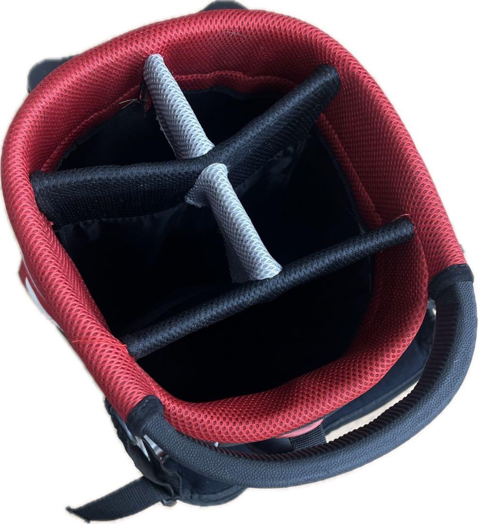 Fujikura スタンド付きゴルフキャディバッグ 約90cm 黒赤白