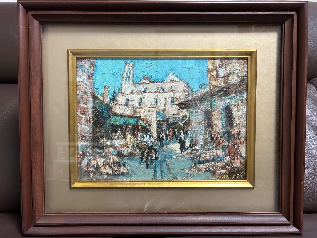 松尾洋明作「ナザレの風景」(油彩)