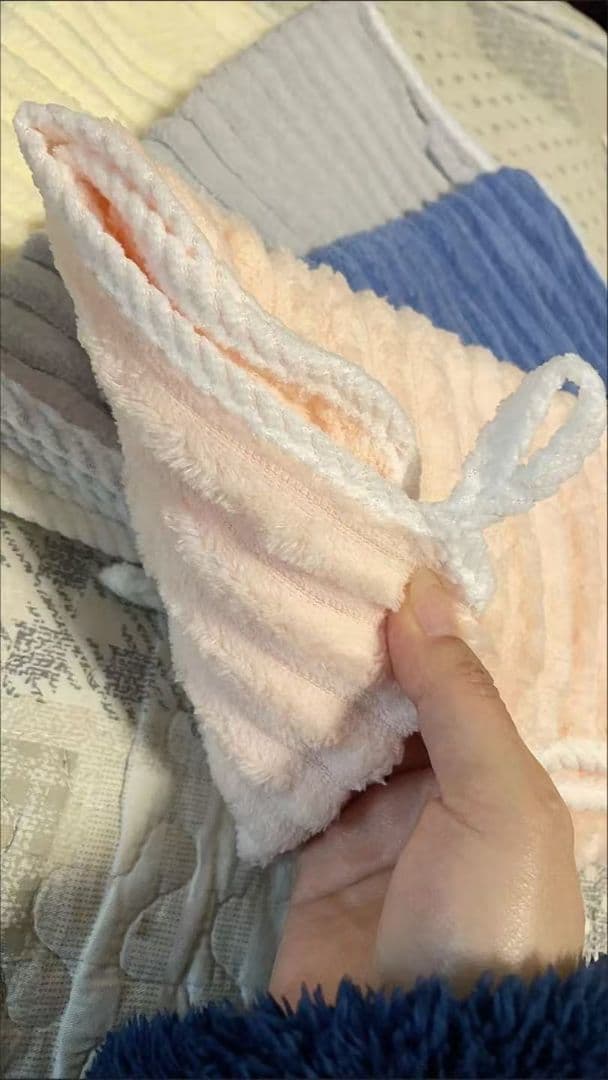 フリース素材 ピンク フェイスタオル 2枚セット