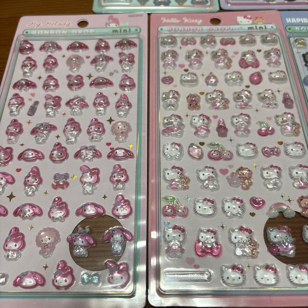 正規品サンスター文具サンリオボンボンドロップシールミニ7点