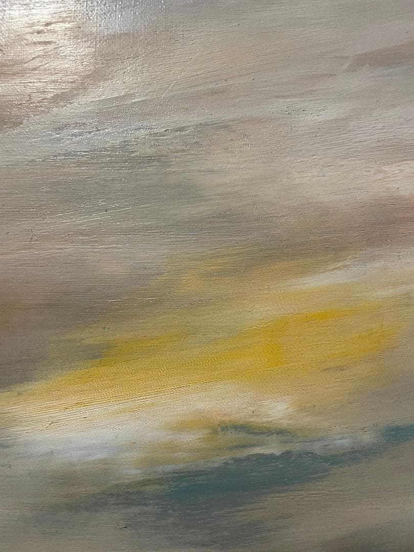 「真作」楠孝文「バイカル湖」風景画　油彩画　額装　サイン有り　F8号