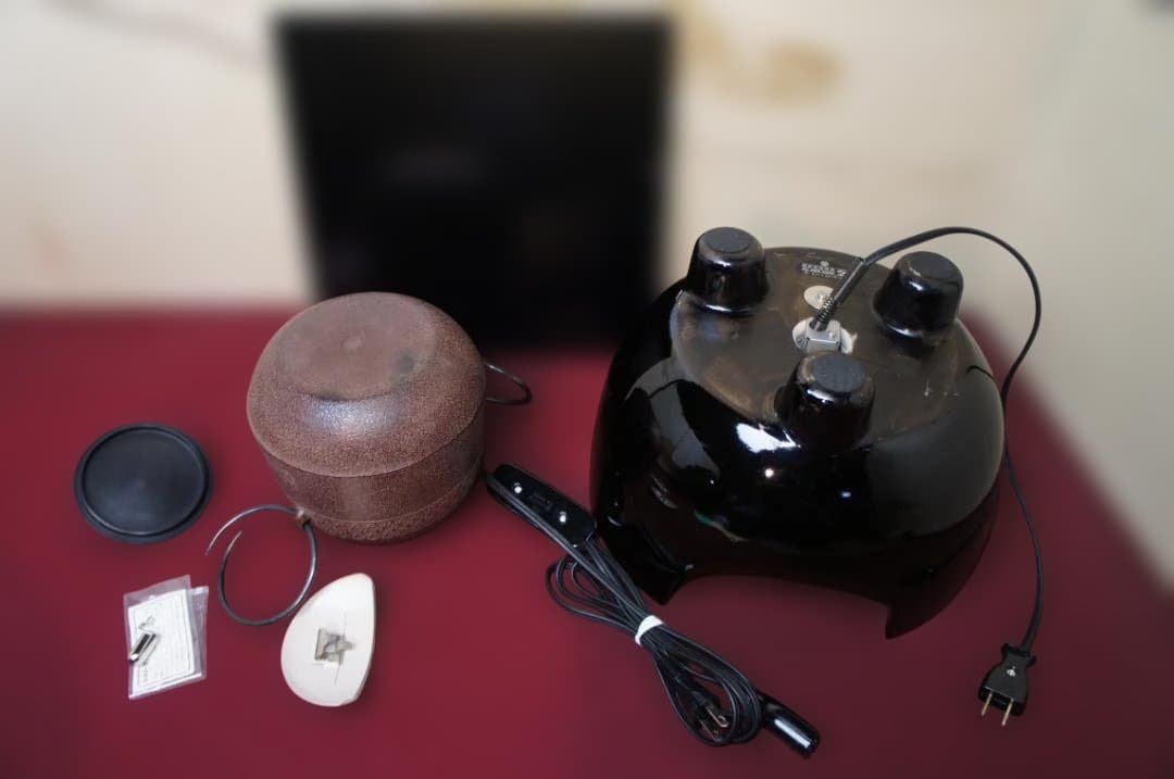 ☆ 創巧野々田 真塗風 炉(紅鉢型)400w電熱器 在銘 棗釜他フルセット送料込