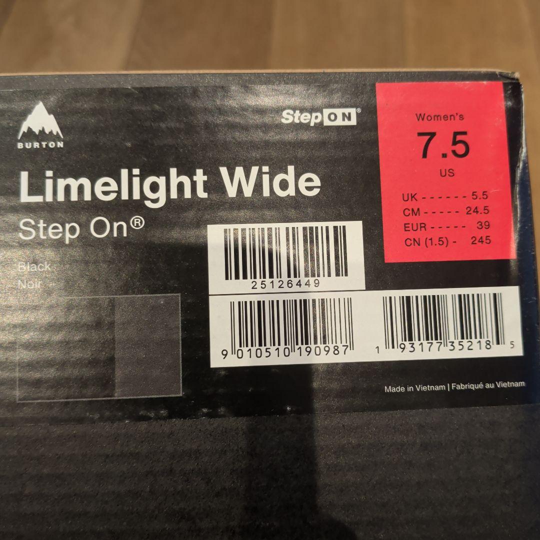 新品　Burton ライムライト ステップオン　ワイド　 レディース