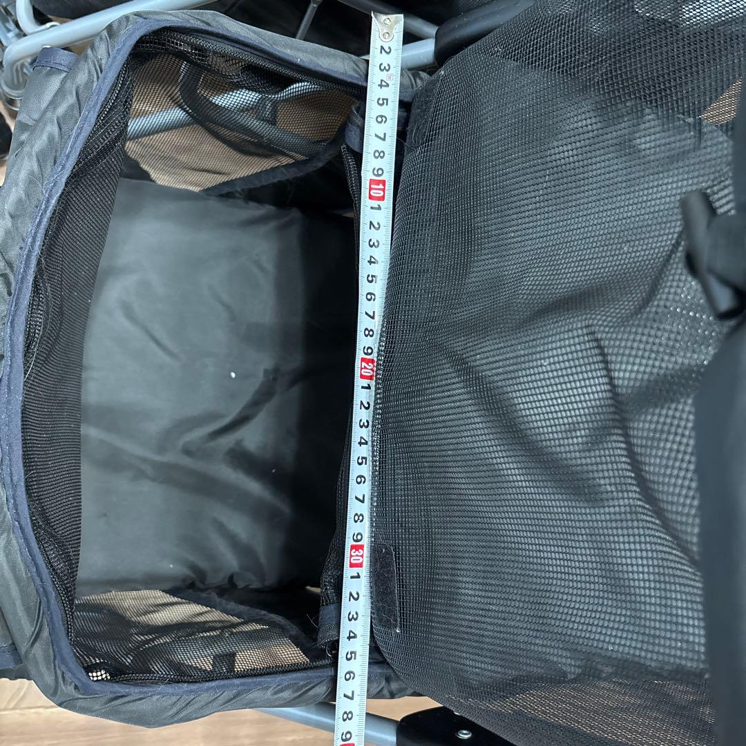 軽量ペットカート 1台 多頭飼い 折りたたみ式 黒　約120×80×51cm