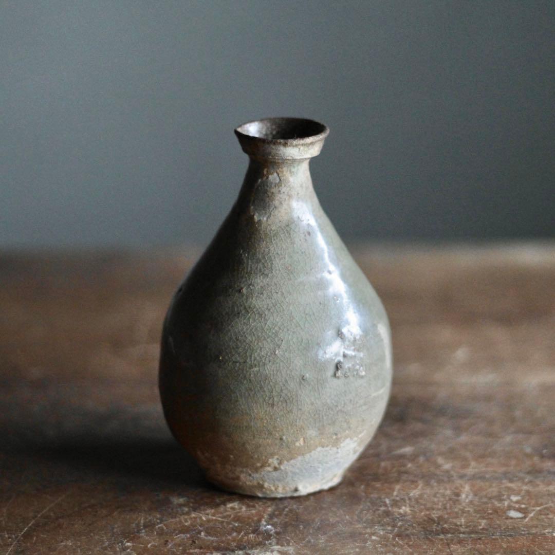 高麗青磁 徳利 容量約200ml 独酌に 古美術 古道具 アンティーク 朝鮮美術