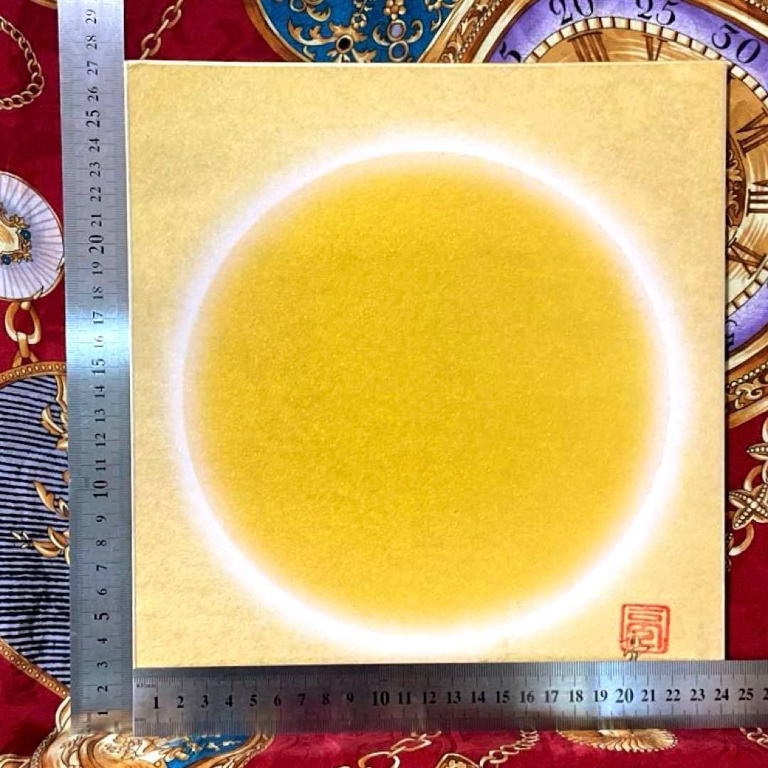 開運絵画⭐︎特大金丸 高級色紙 即購入OK 抽象画インテリアアートスピリチュアル