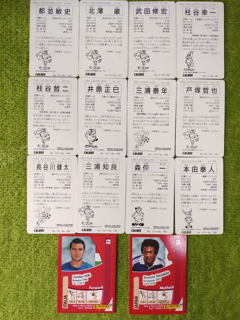 [匿名発送]　Jリーグカード　1992～1993年　74枚まとめ売り