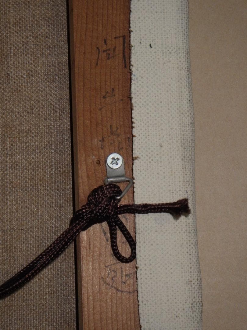 真作 春田美樹 油彩 闘牛場の内庭 ロンダ 肉筆 地図 木枠F6サイズ 一点物