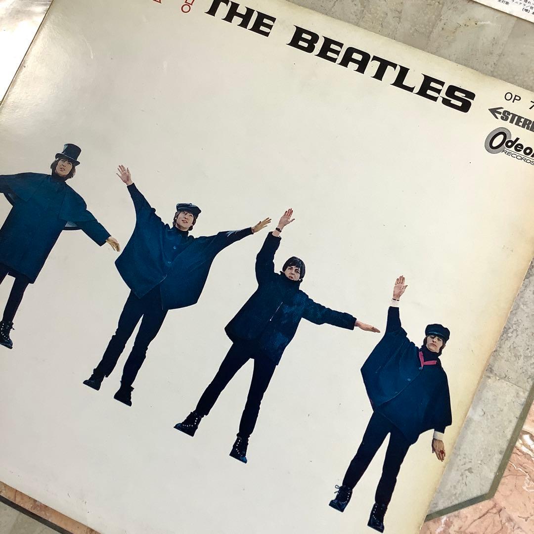 レア美品! ビートルズ ヘルプ1965年 初回盤 オデオン赤盤 ピンナップ付!
