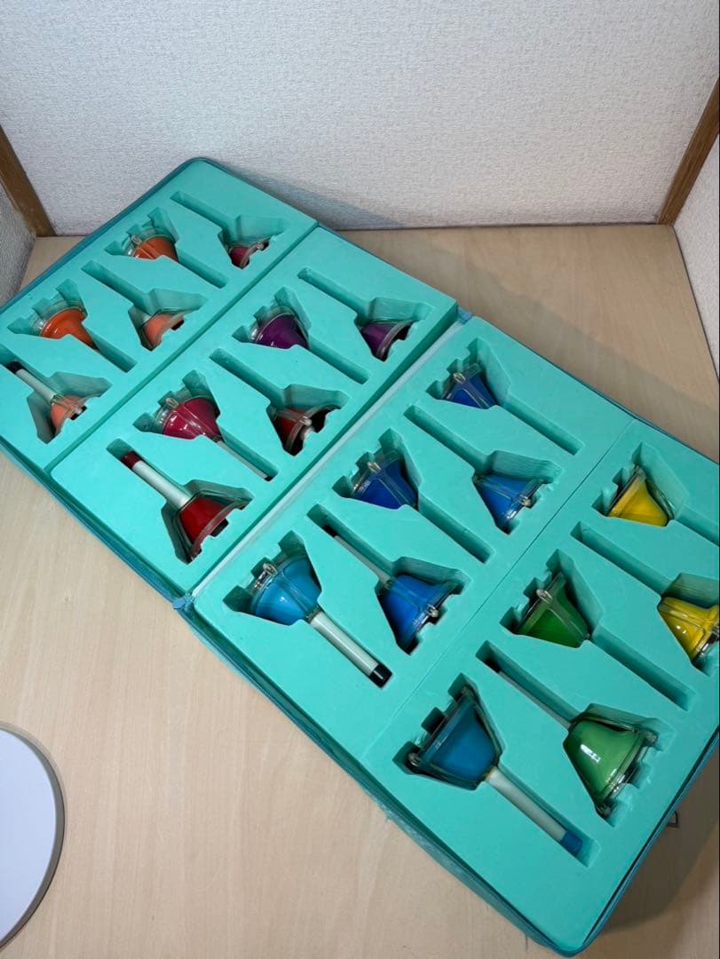 カラフルハンドベル 20個セット　ソフトケース付き