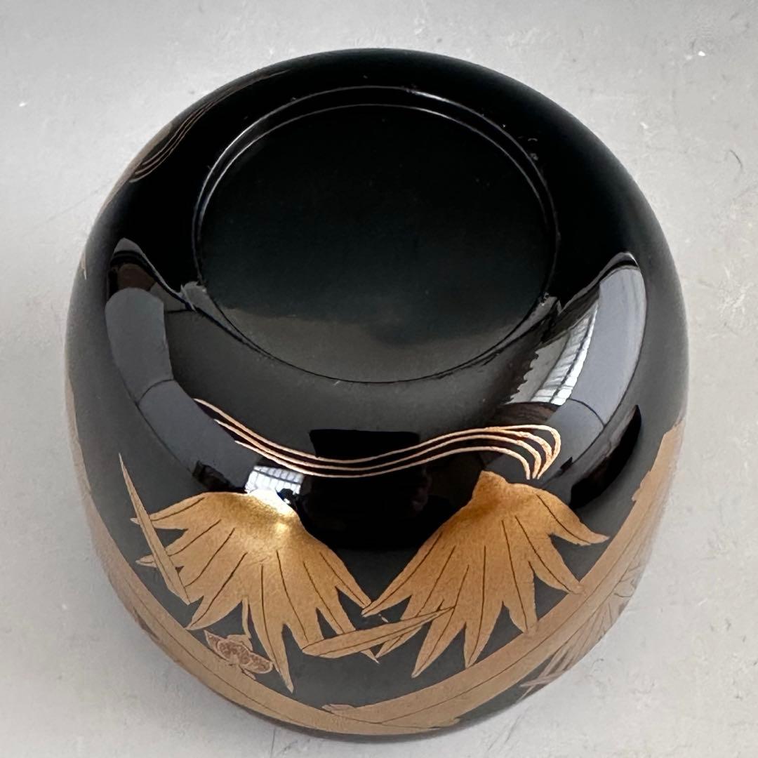 茶道具　八ツ橋蒔絵　大棗　堀川蒼雲　共箱　漆芸　薄茶器　杜若　燕子花