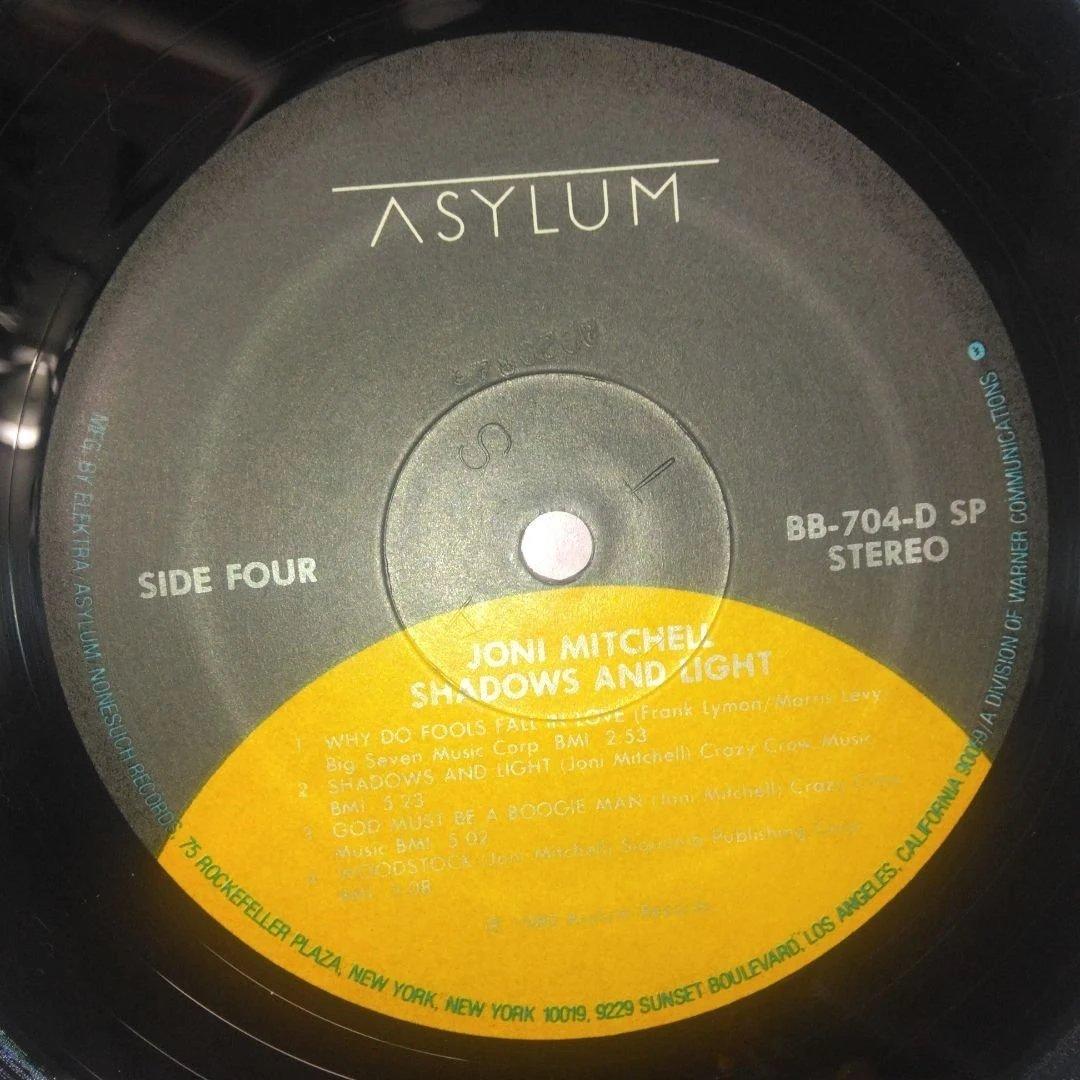 ['83年再発US盤2LP]ジョニミッチェル/シャドウズアンドライツ SPプレス