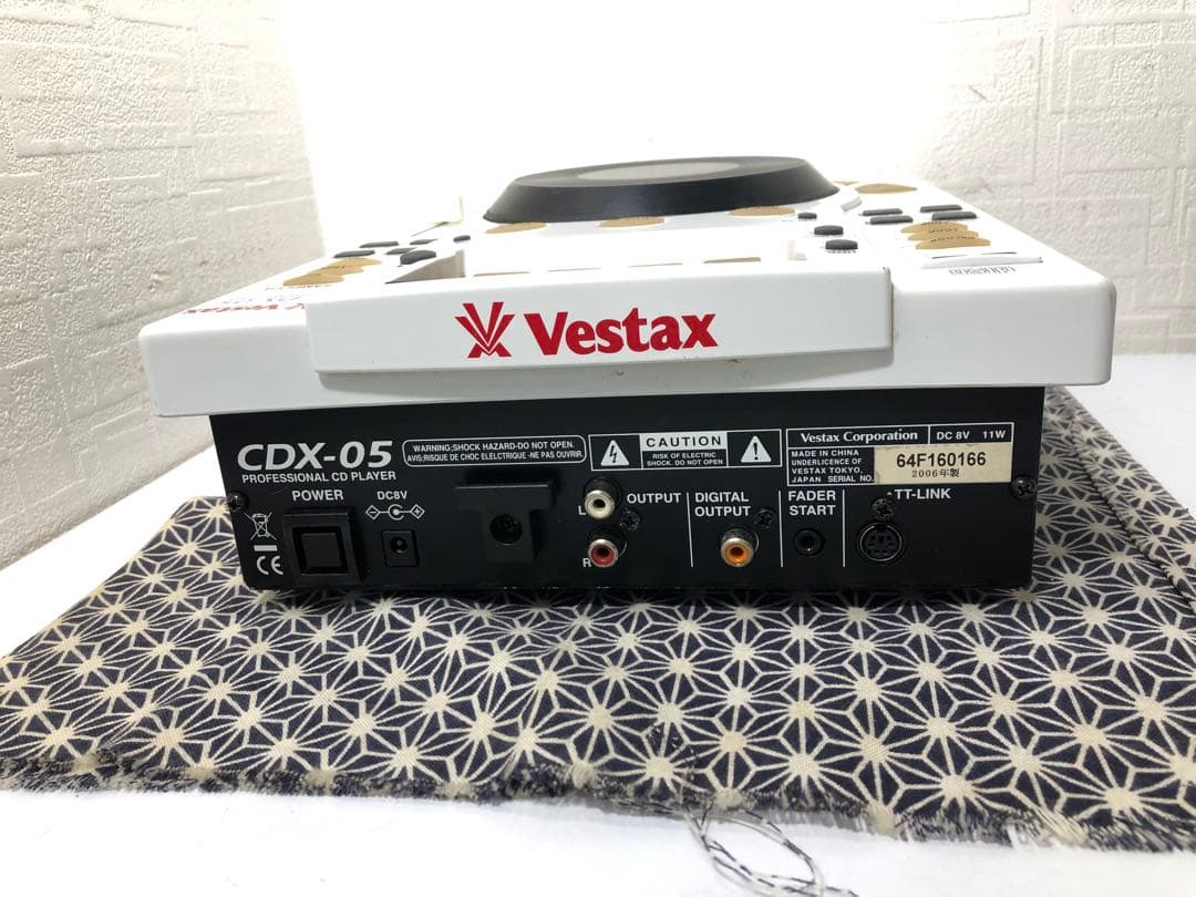 VESTAX ベスタクス　CDX-05 白　純正電源ケーブル付属
