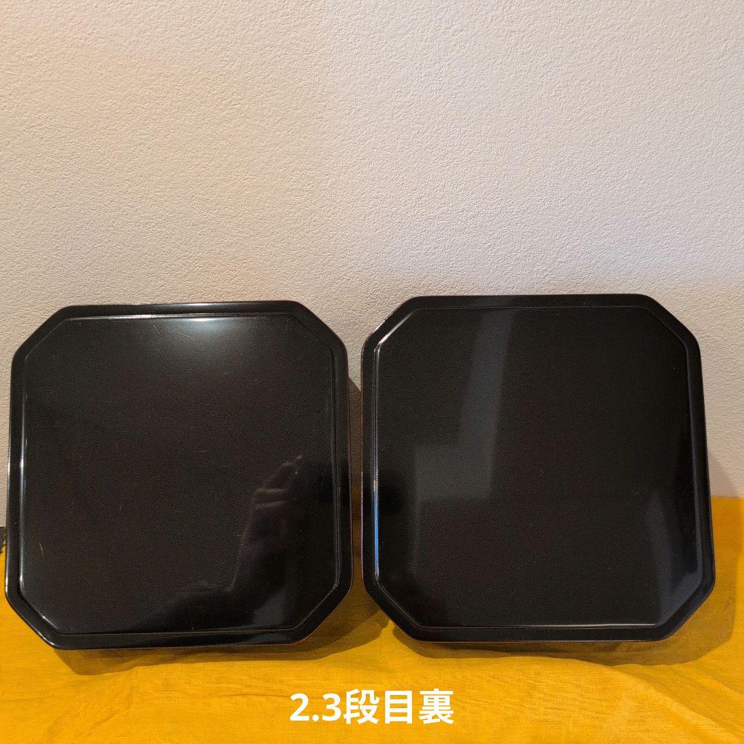 輪島塗 塗師大家静峰造 面取 縁高重 5段重 共箱