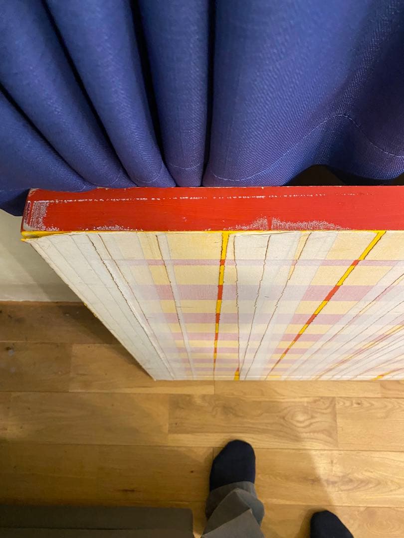 未鑑定品　松尾　栄太郎作　向こう側の線　定価24万