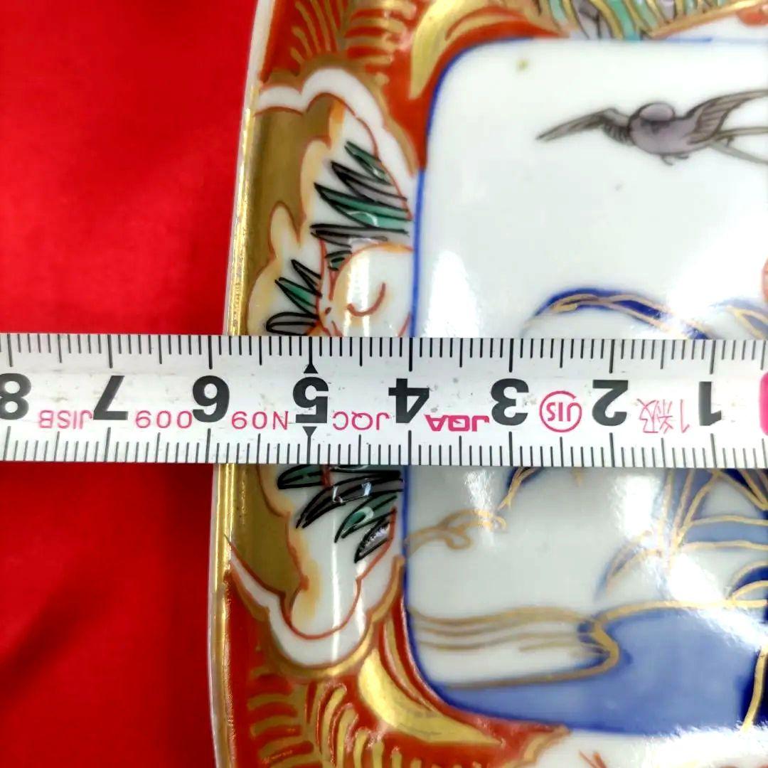 有田焼　伊万里焼　古伊万里　金彩　色絵　小皿　角皿　長角皿　刺し身皿5客セット③