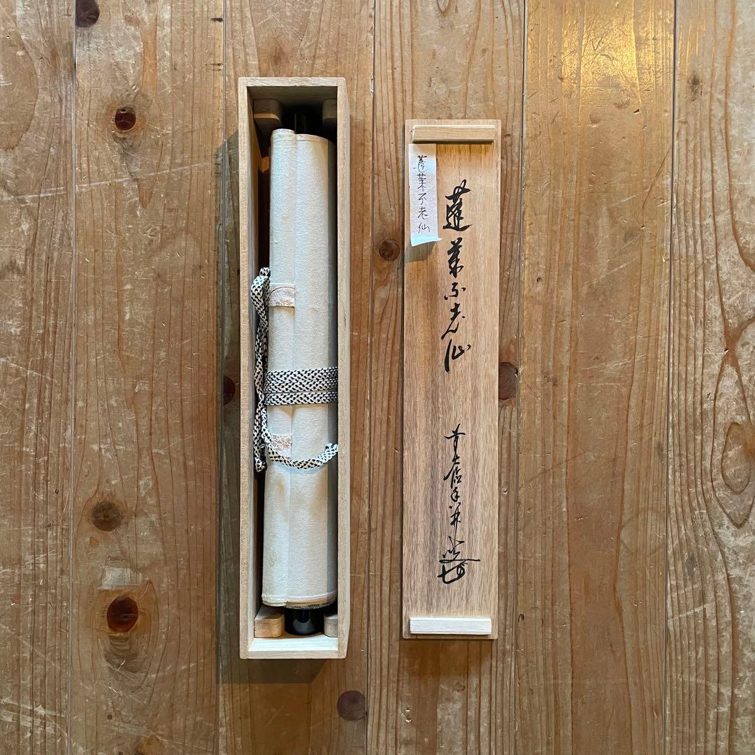 大橋香林　前大徳香林　掛軸　「蓬莱不老仙」　茶掛　共箱付　臨済宗　25.8.15