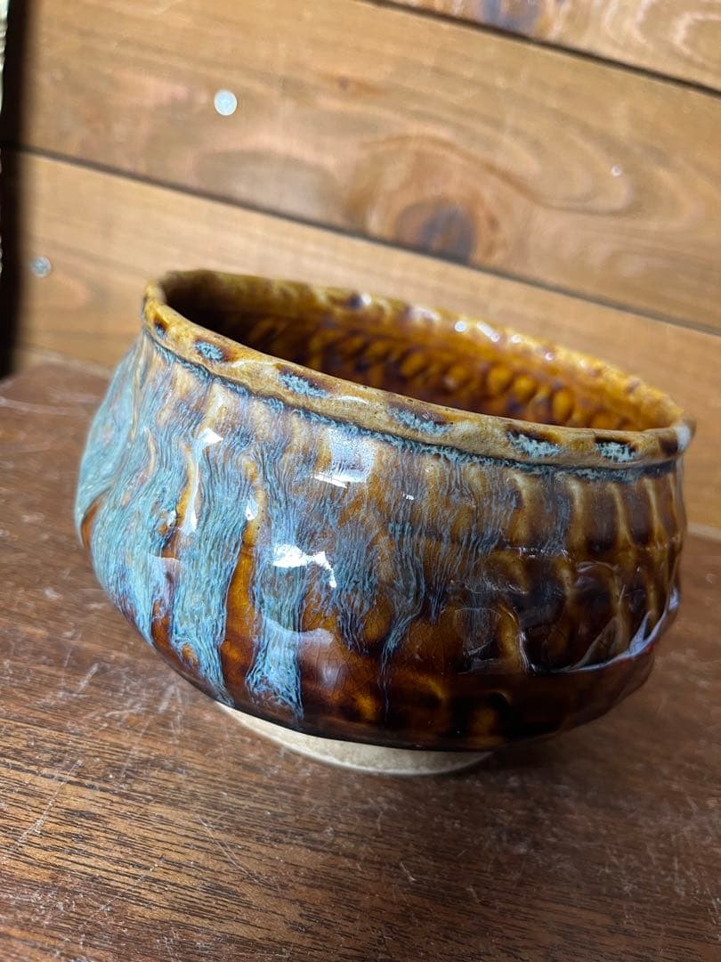 古い　陶器 茶碗