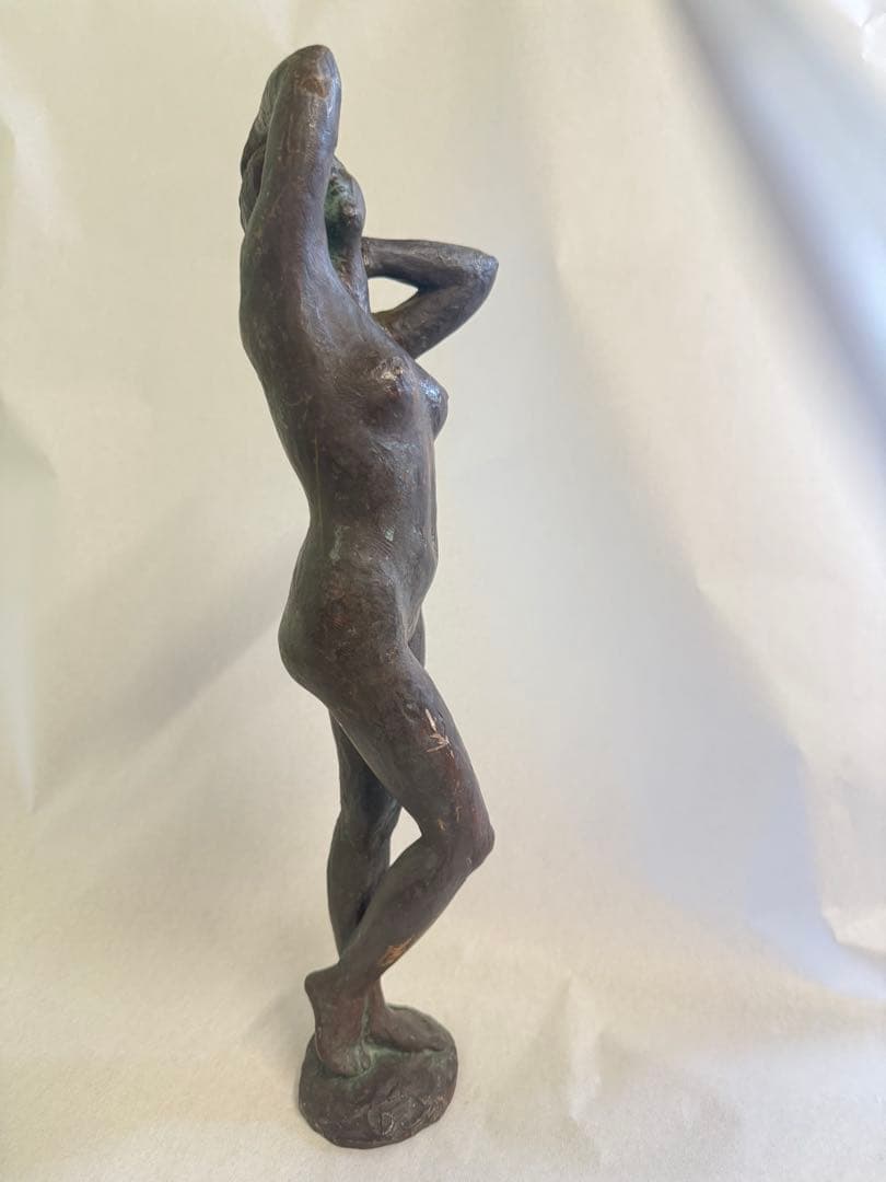少女像　ブロンズ　 銅製 高46cm 重3300gサイン有　レア