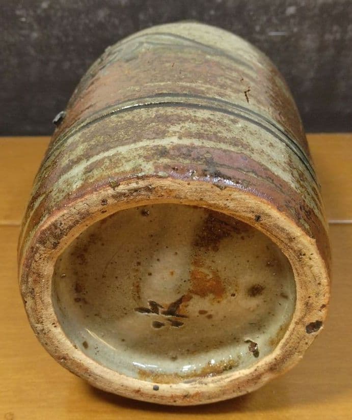 人間国宝 金城次郎 魚徳利 栞 共箱 無傷 壷屋焼 壺屋焼 やちむん 魚紋徳利