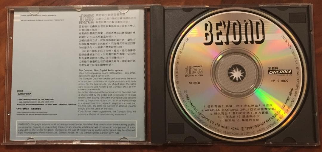 貴重廃盤美品CD－BEYOND ビヨンド・1988年ベストアルバム「舊日足跡」