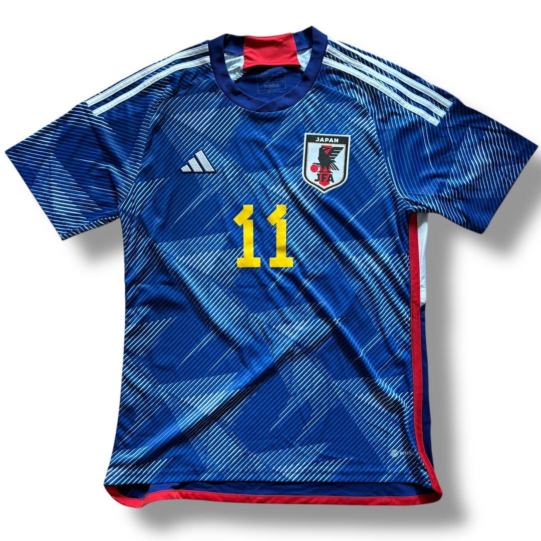 adidasサッカー日本代表 2022 W杯 ユニフォーム 久保建英 2XL