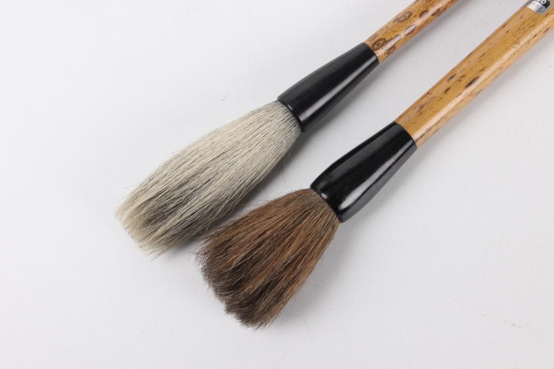 博文堂製 書道筆 斑竹柄 まとめて 大中小セット 高級筆 書道具 FJ11-28