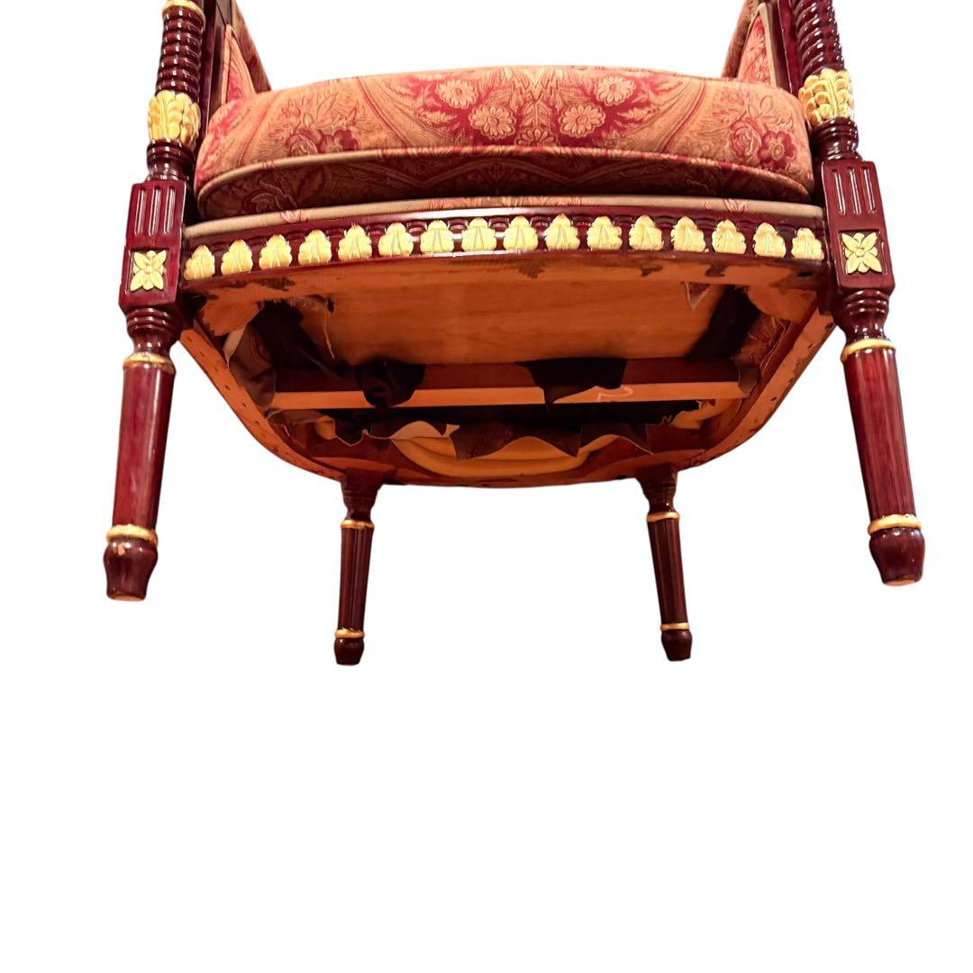 高級 無垢 ルイ16 サロンチェア ゴブラン フレンチ 店舗 什器 アンティーク