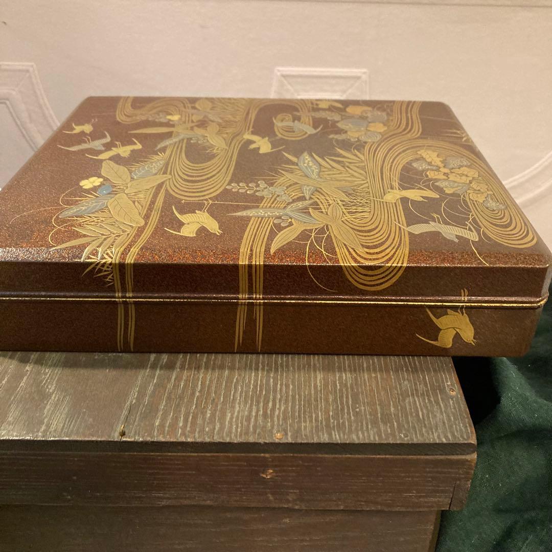 硯箱 蒔絵 硯 水滴 骨董 時代物 すずり すずり箱