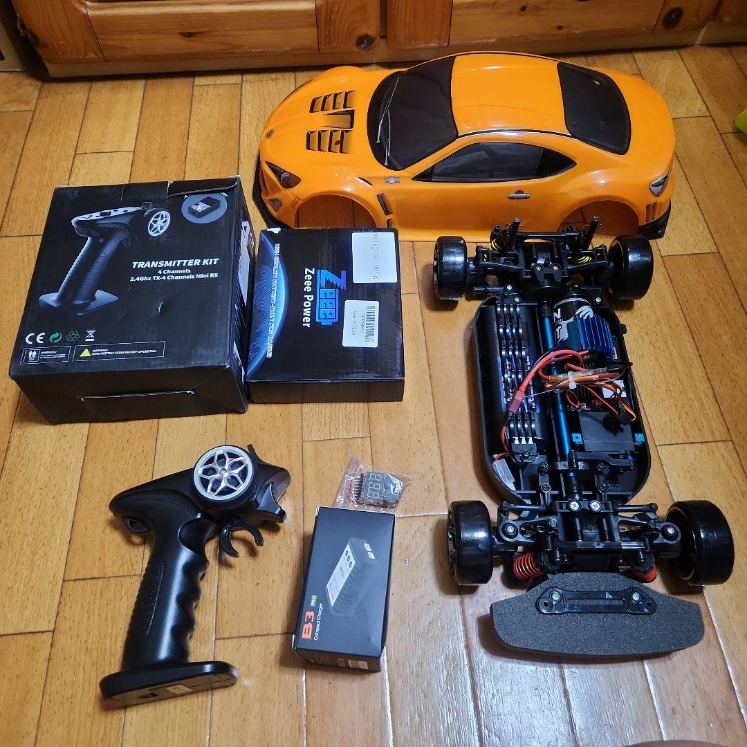 ■専用■　　　タミヤ ドリフト ラジコン フルセット　TT01　橙 86 ボディ