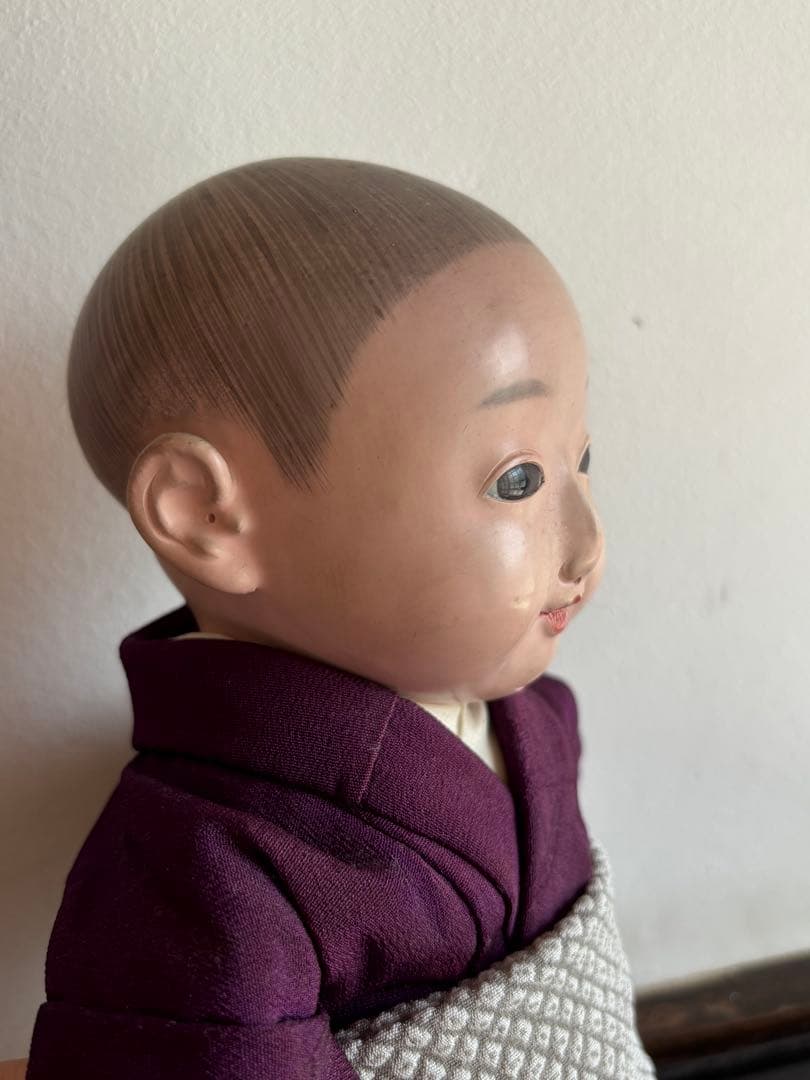 市松人形 竹内益次郎　吾妻人形　日本人形　大正　レトロ　約39cm 骨董　訳あり