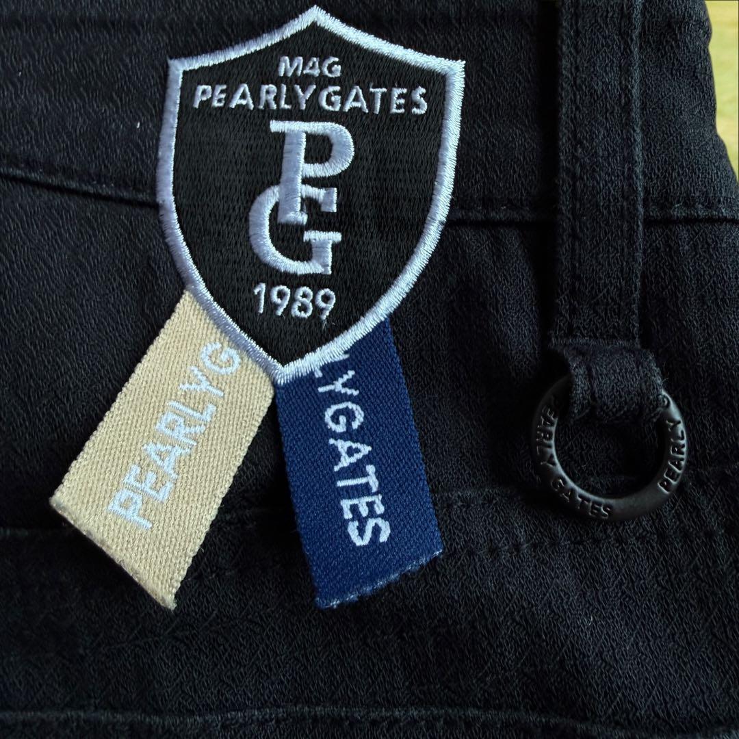 現行モデル　パーリーゲイツ　パンツ　黒　ブラック　S〜M相当　コットン素材　3