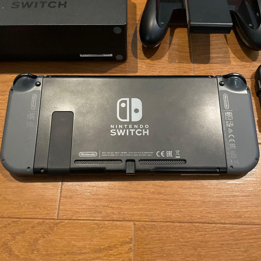 Switch本体グレー、Joy-Con左、SDカード128GB