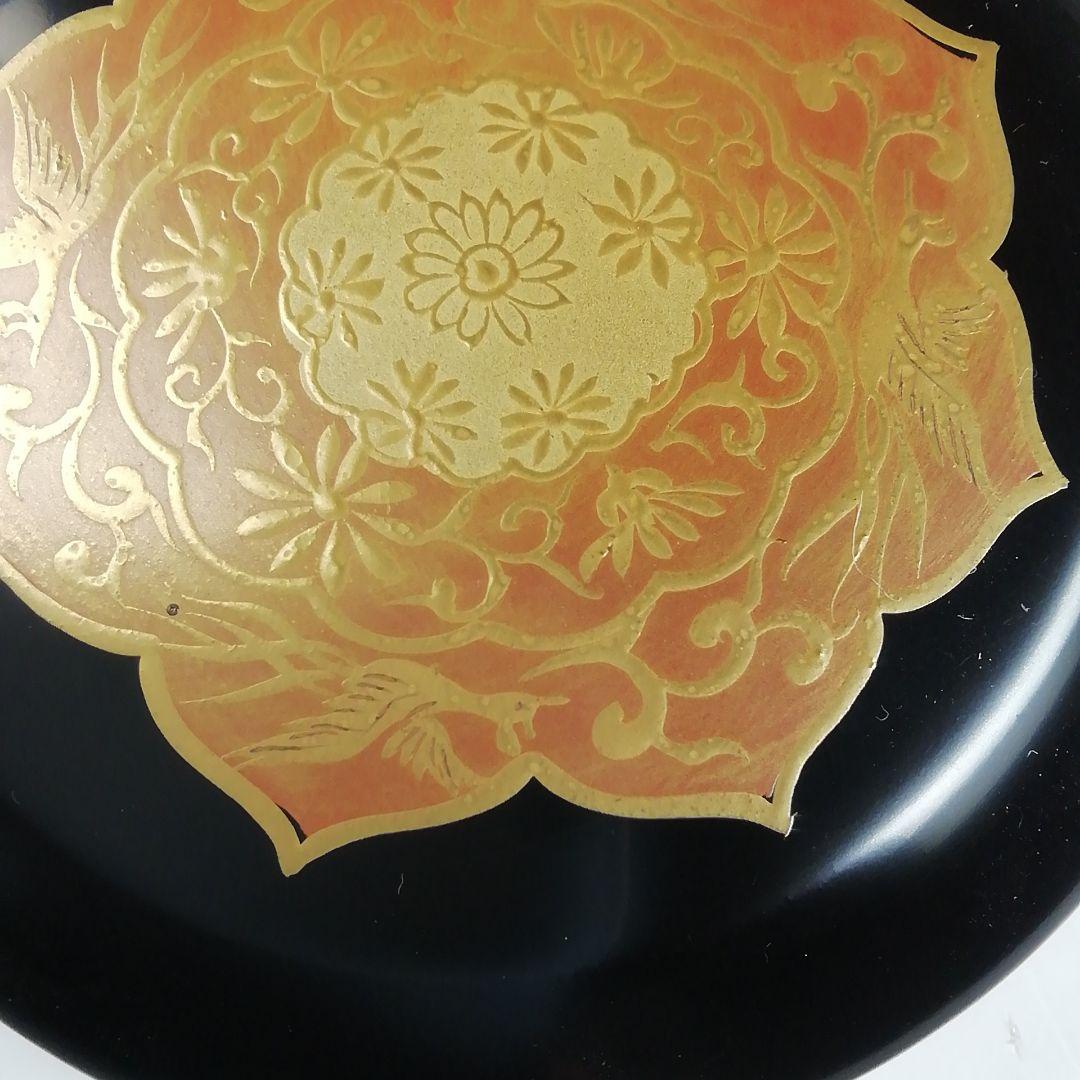 Ｔ８３６　香合　『手鏡蒔絵』『錫縁香合』『新井司峰 作』　共箱　茶道具