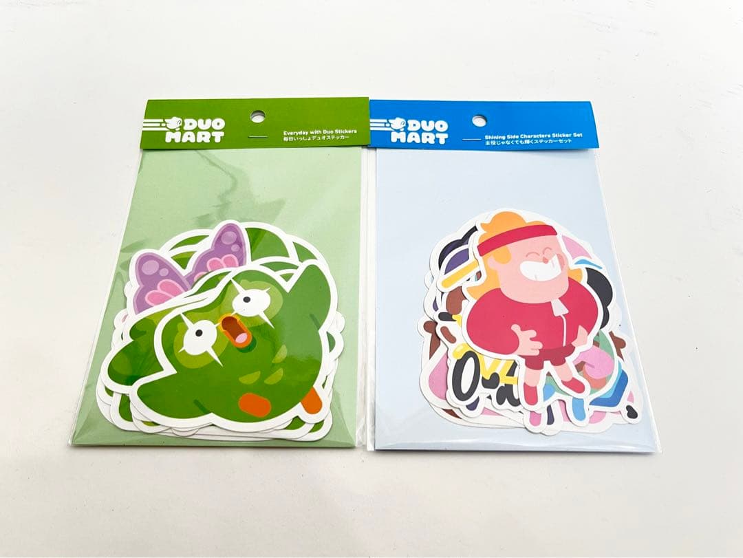 【デュオリンゴ】デュオ＆リリーぬいぐるみ ケース ステッカー袋 Duolingo