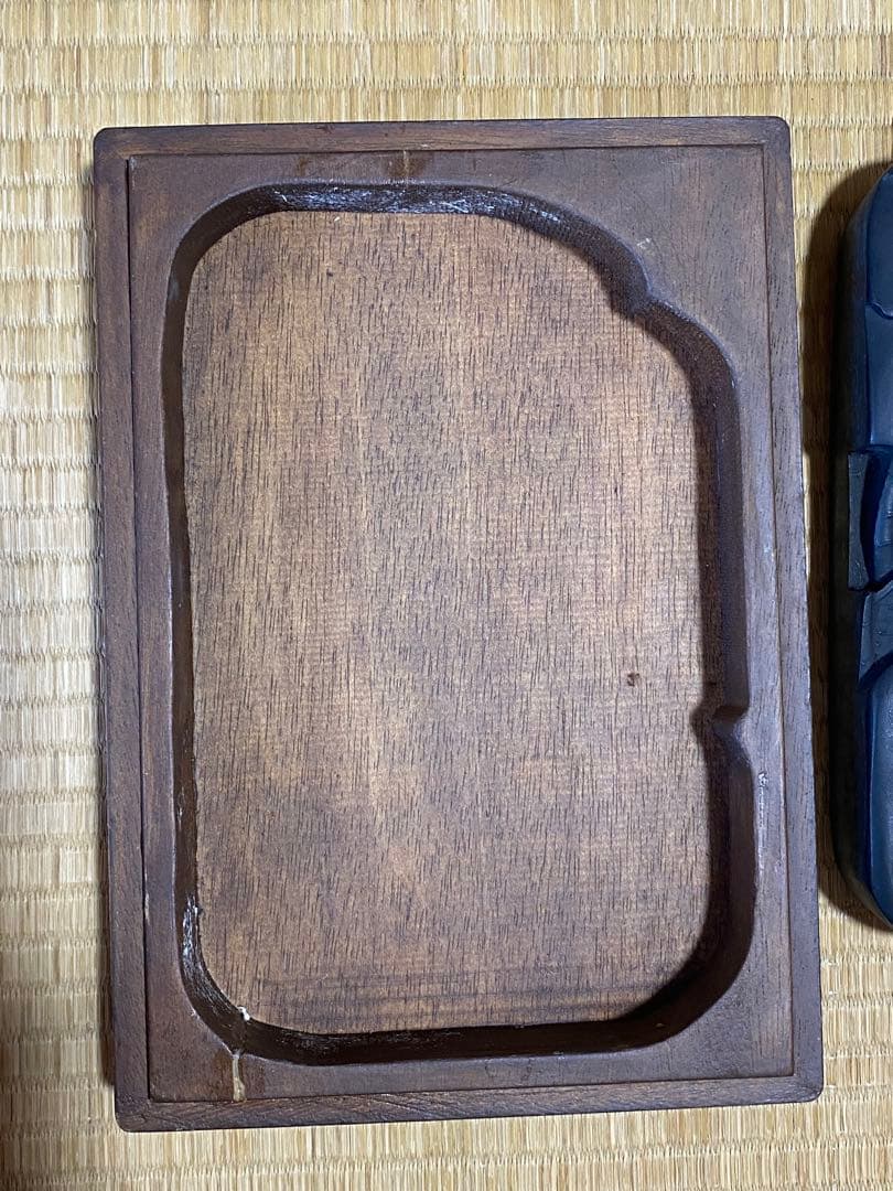 ♦中国？国内産 竹林に鼠 漢詩漢文紋 老硯 古硯 文房四宝 古玩 古美術 骨董品