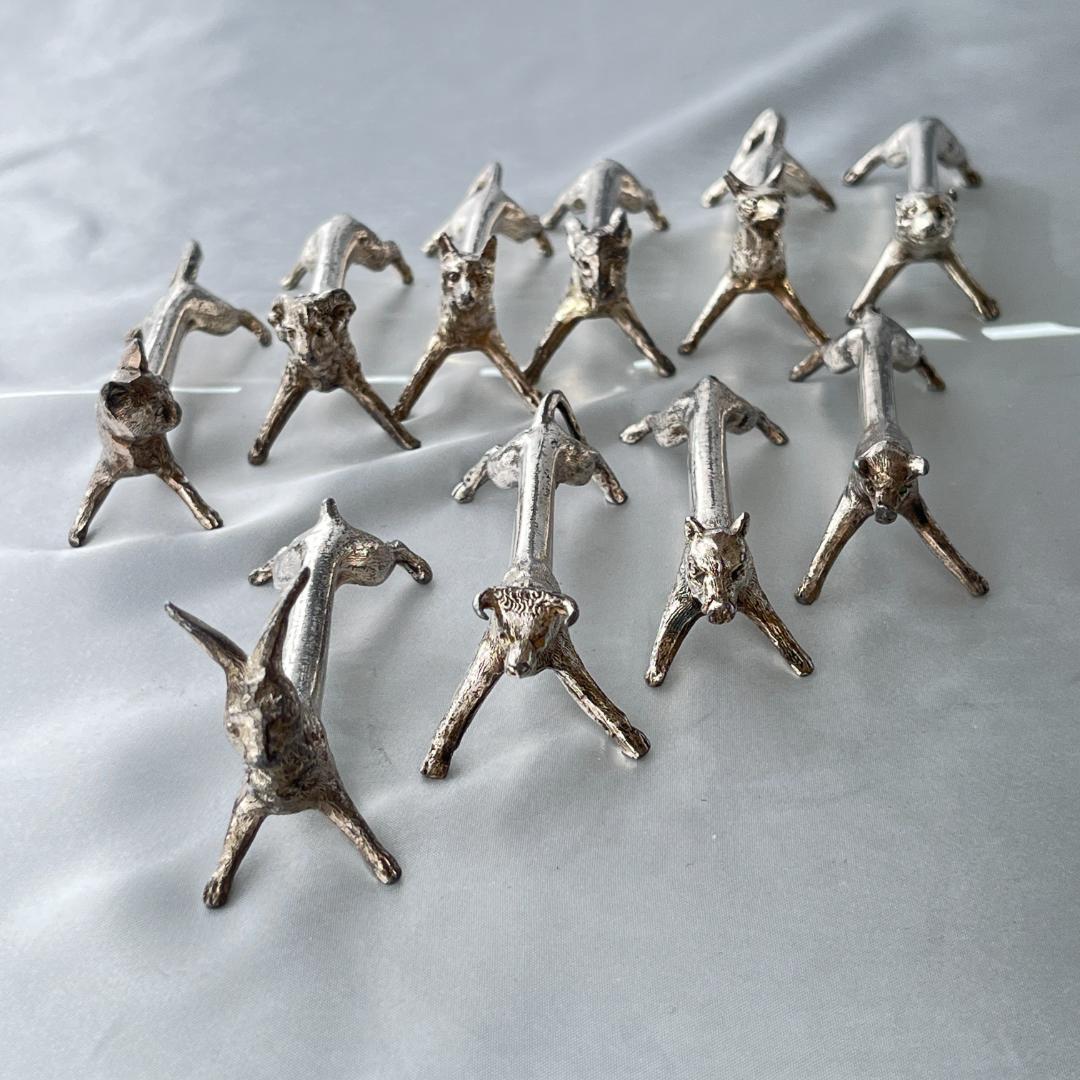 【仏蘭西】 ナイフレスト 10個組【シルバープレート】動物モチーフ