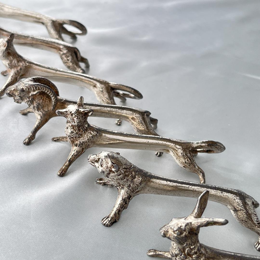 【仏蘭西】 ナイフレスト 10個組【シルバープレート】動物モチーフ