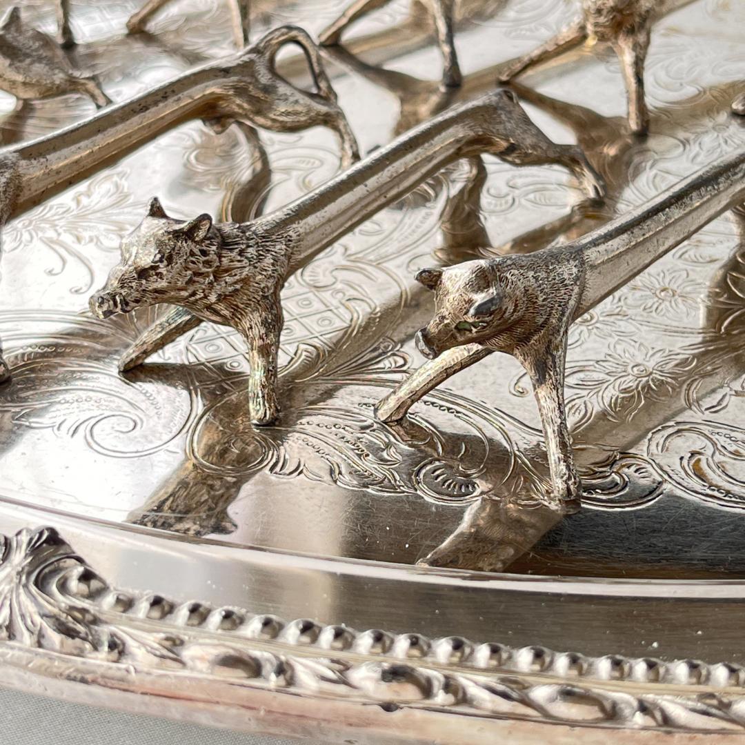 【仏蘭西】 ナイフレスト 10個組【シルバープレート】動物モチーフ