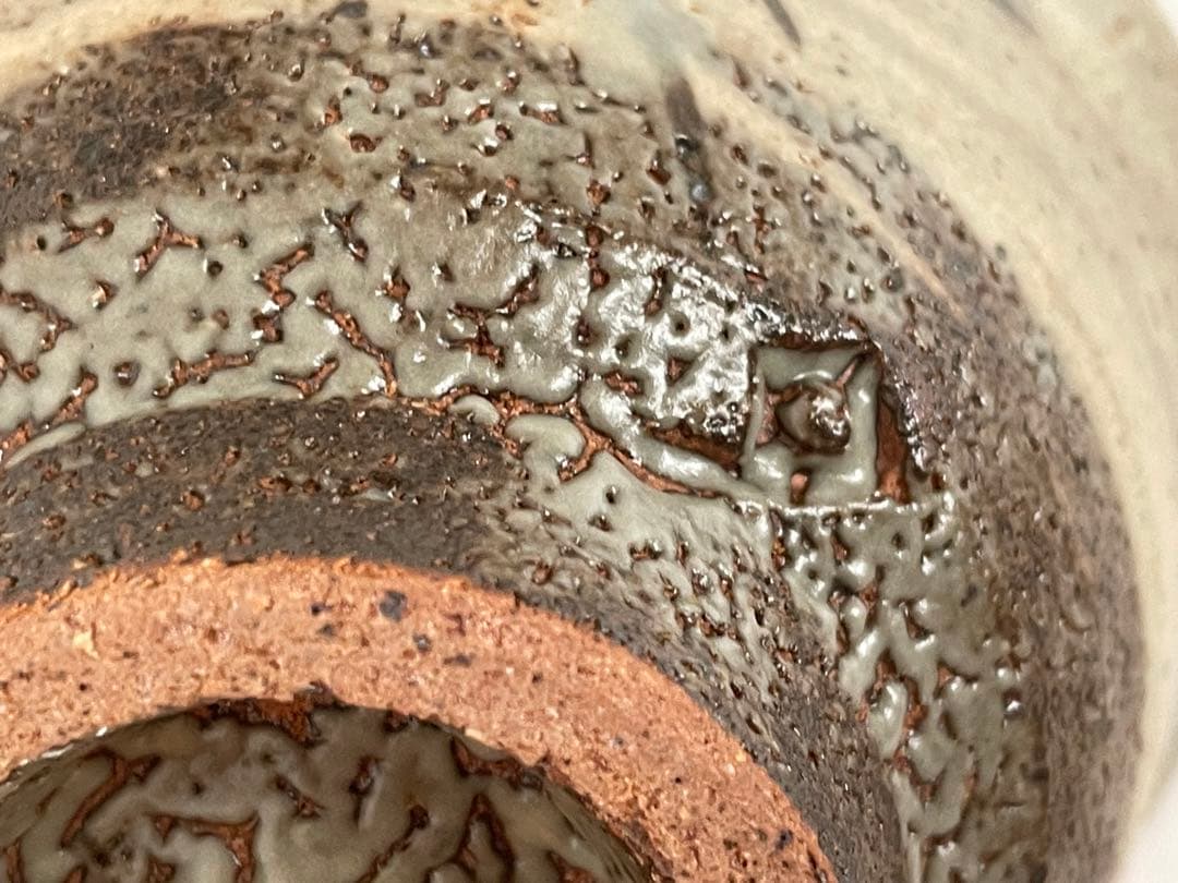 陶芸家　人間国宝　島岡達三　刷毛目　鉄絵　笹文　番茶器　器　小碗　湯呑