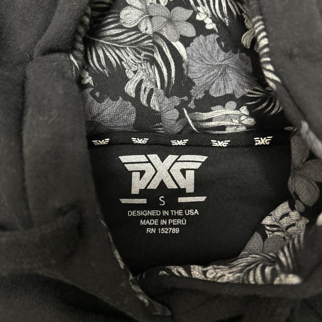 PXG パーカー　ブラック　アロハデザイン USサイズ S