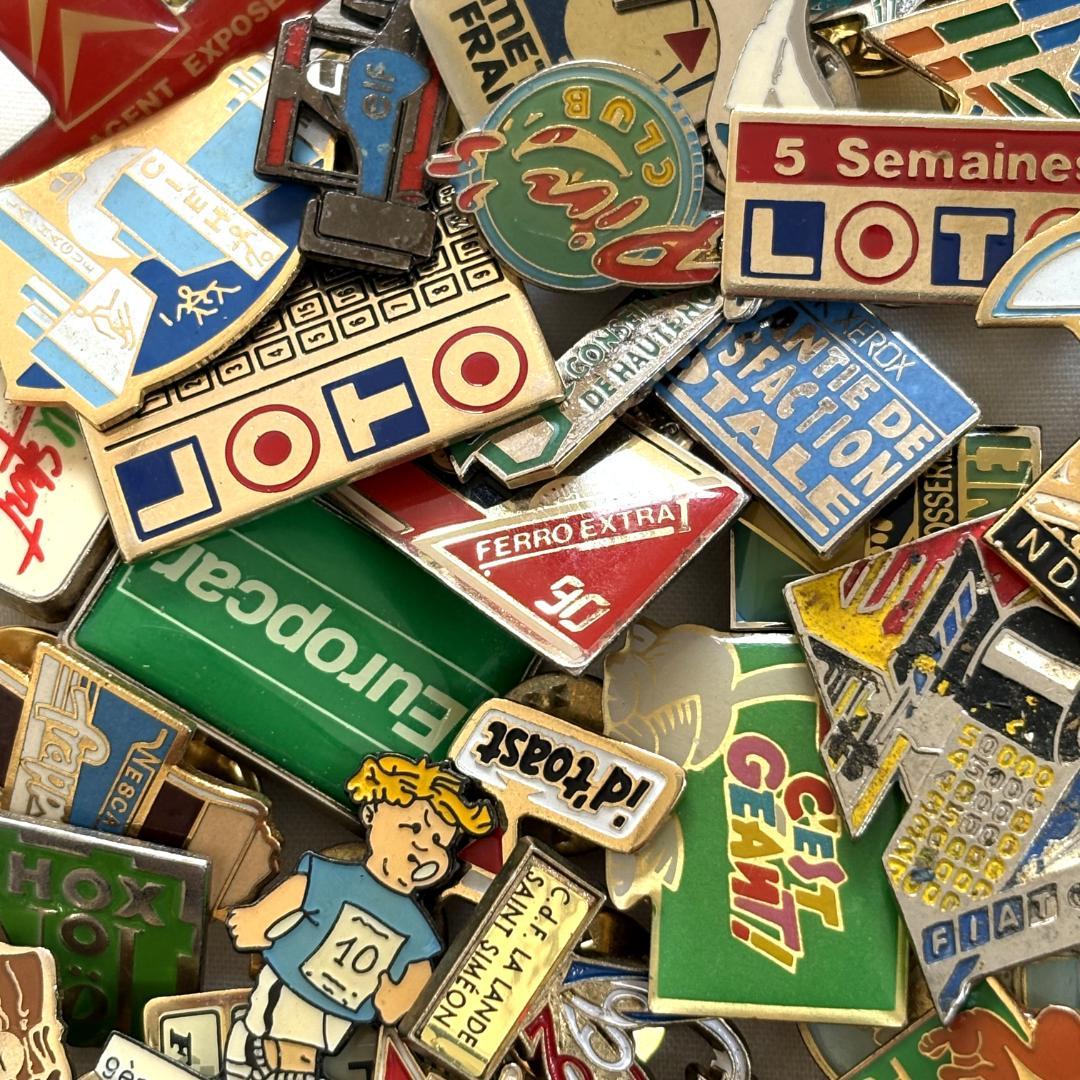 38502 フランス雑貨 フレンチ ピンバッジ200個セット ピンズ まとめ売り
