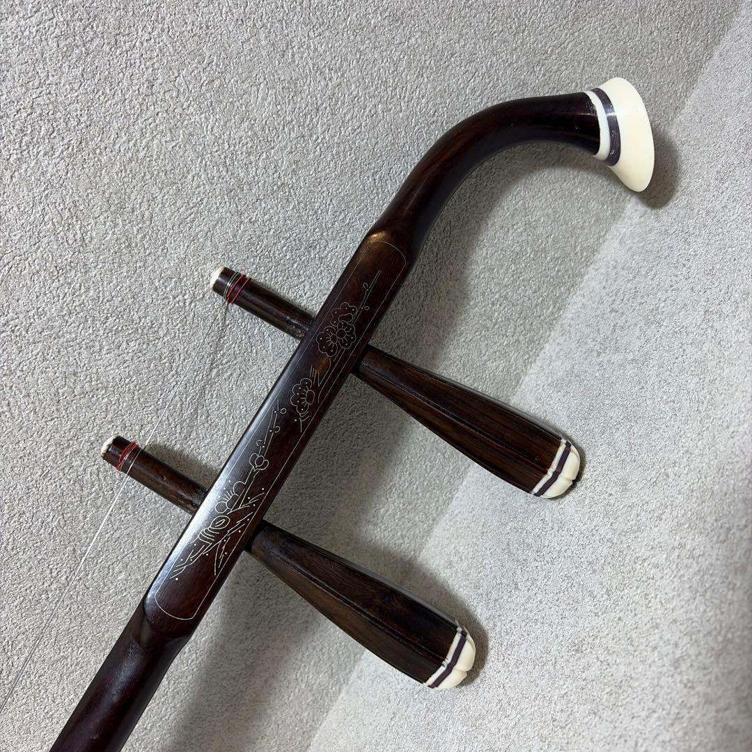 【新品未使用】古月琴坊 蘇州式 二胡 本革 蛇革 中国 民族楽器