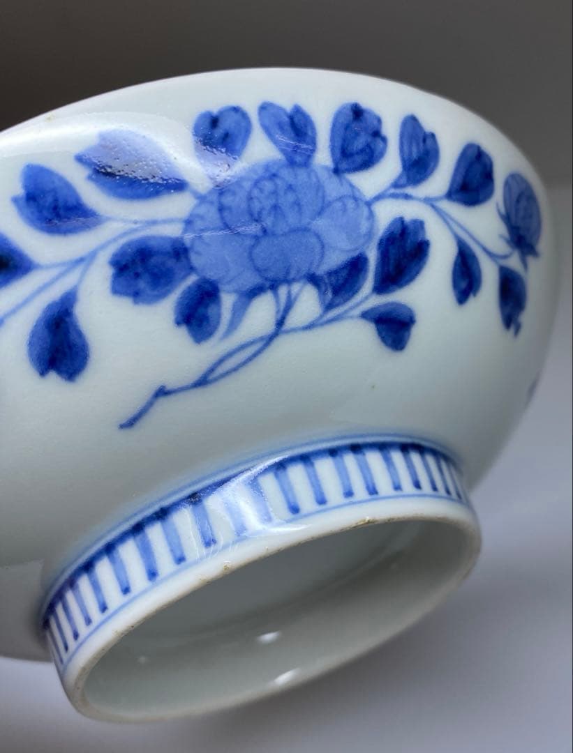 江戸中後期　極上手鍋島焼染付山水風景画皿　木箱付　本Y7-0331☆1Fタニト