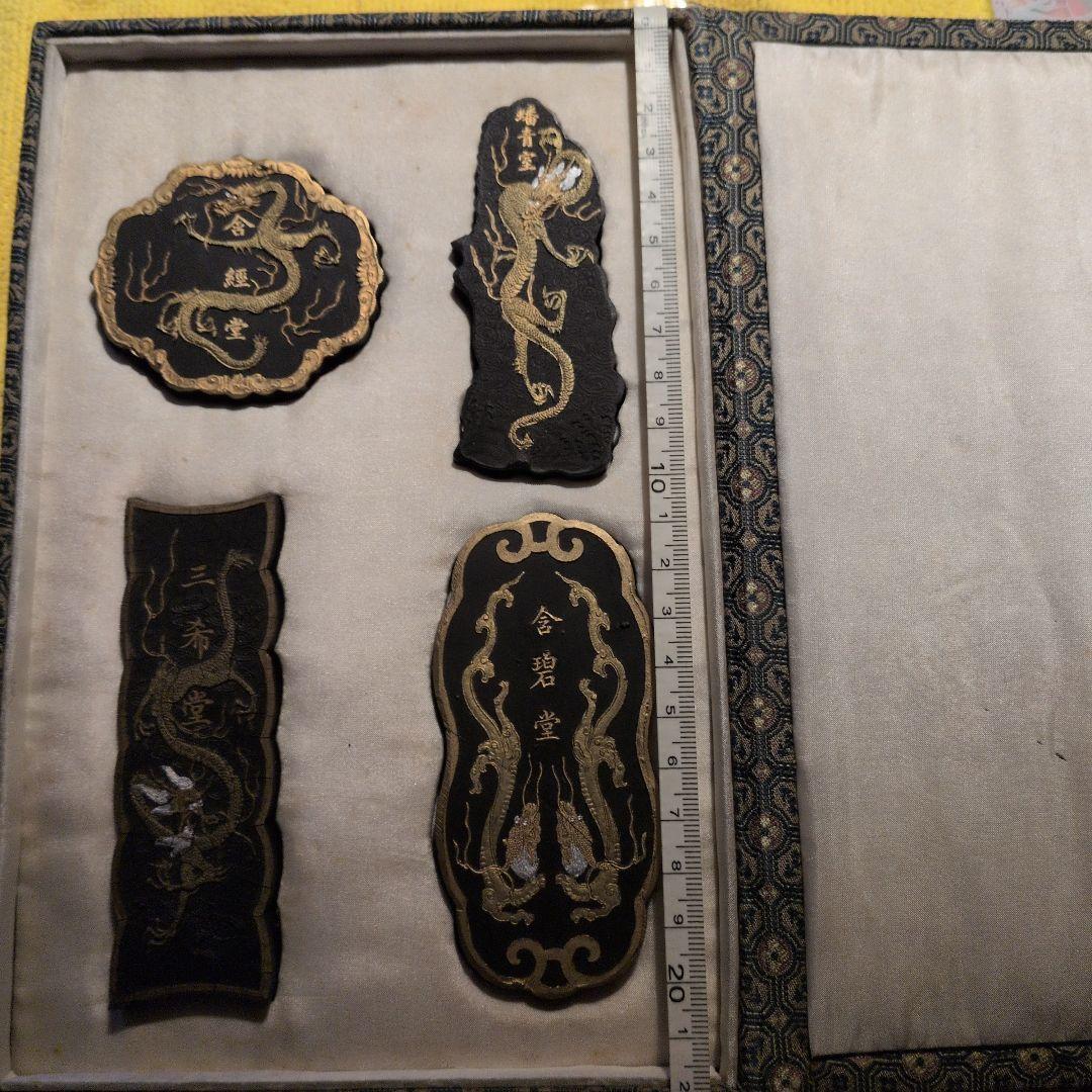 中国美術【御園圖古墨】　　46g+44g+55g+67g