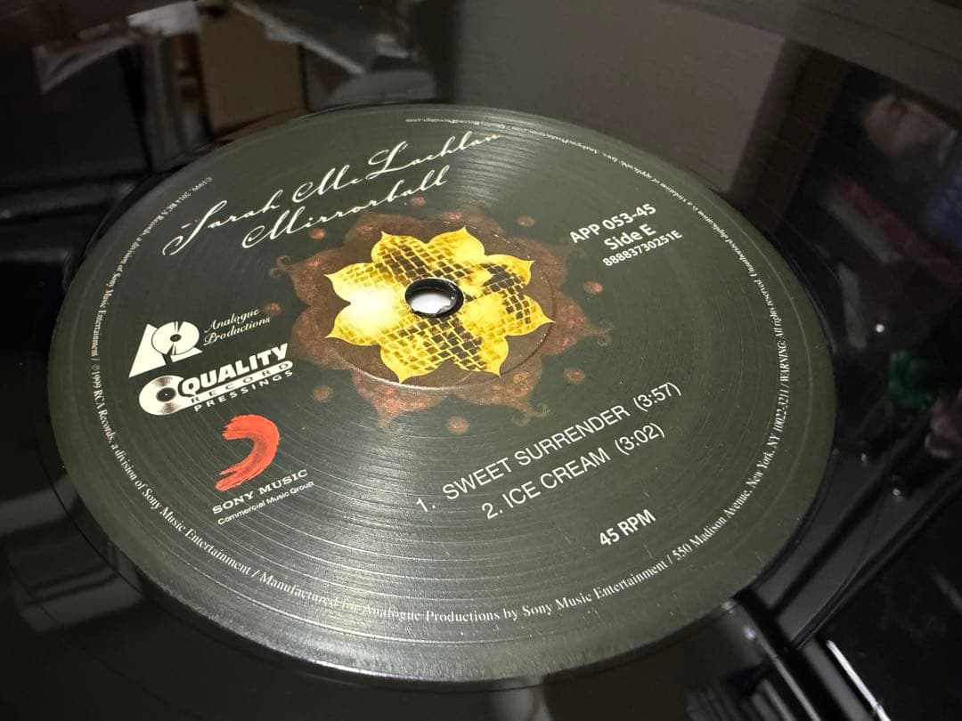 アナプロ Sarah McLachlan Mirrorball 45回転 3LP