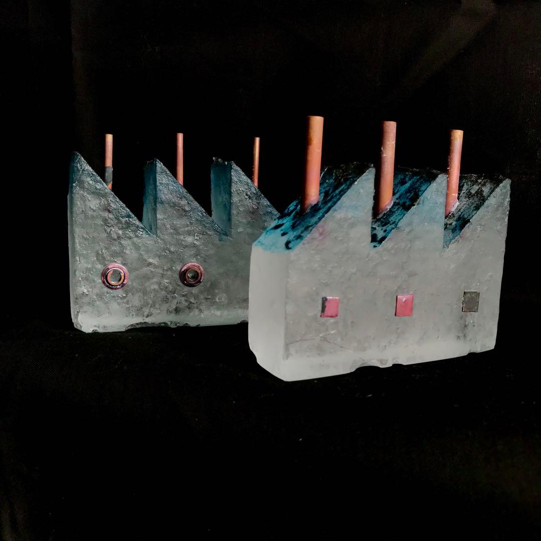 ガラス作家　佐伯泰典作　「夢工場　夜の天蓋」type.2