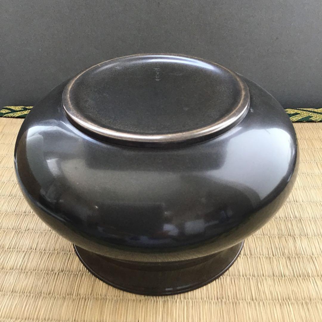 茶道具　唐銅餌畚建水　十三代五良三郎作　妙玄斎書付　栞　共箱　紙箱　S132KS